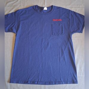 Men’s 100% Cotton True Value Short Sleeve Pocket Tee Pocket T-Shirt BLUE